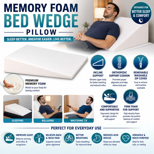 Memory foam bed wedge - foam,