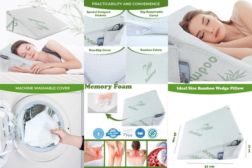 Bamboo memory foam wedge - foam,