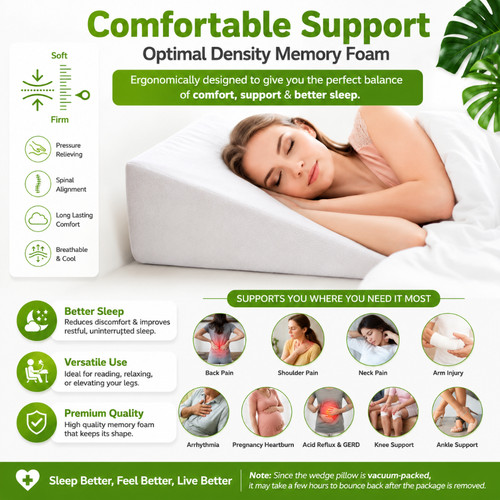 Large acid reflux pillow - large,