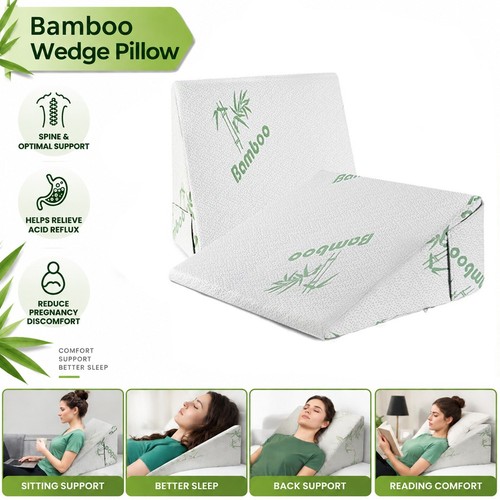 Bamboo wedge pillow memory - bamboo,