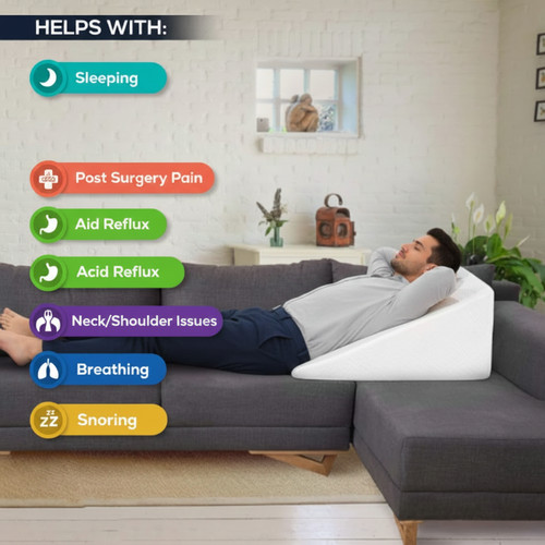 Memory foam wedge pillow bed - foam,