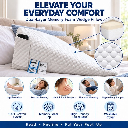 Memory wedge pillow large acid - memory,