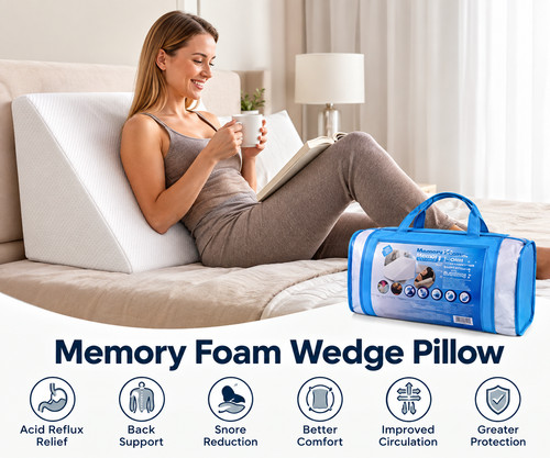 Memory foam wedge pillow back - memory,