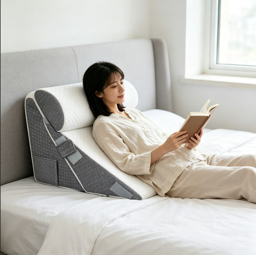 Bed wedge pillow - 10-in-1,
