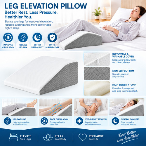 Memory foam leg wedge pillow - wedge,