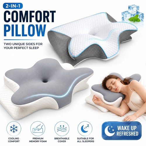 Ergonomic memory foam pillow - foam,