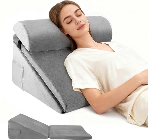 Bed wedge pillow - wedge, folding